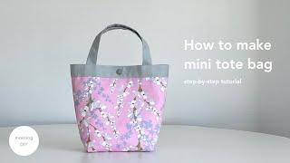 DIY mini tote bag tutorial  How to make mini tote bag