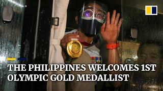 The Philippines welcomes home nation’s first Olympic gold medallist Hidilyn Diaz