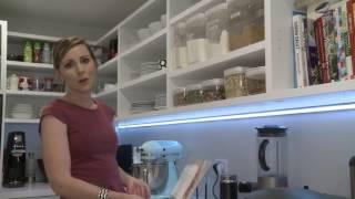 Stainless steel and white kitchen with scullery