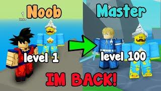 Im Back Noob To Master In Anime Fighters Simulator Roblox