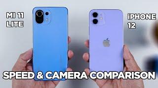 Mi 11 Lite vs iPhone 12 SPEED TEST & CAMERA Comparison  Zeibiz