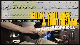 Rock You Like a Hurricane  Guitar Cover Tab  Solo Lesson  Backing Track with Vocals  SCORPIONS