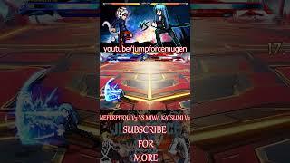 NEFERPITOU V3 VS MIWA KATSUMI V2 #anime #dragonballlegends #jumpforcemugen