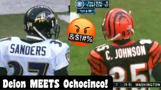 When Deion Sanders MET Chad Ochocinco in a NFL Game  Deion Sanders Vs Chad Johnson & Bengals WRs