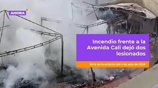 Incendio en casetas ambulantes cerca al Portal de Suba  Seguridad