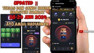 UPDATE ‼️1 JUTA KOIN HARIAN HARI INI 28 JUNI 2024 HAMSTERKOMBAT  #fariperwira #hamsterkombat