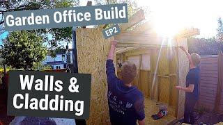 Garden Office Build  Wall construction and cladding installation  EP2