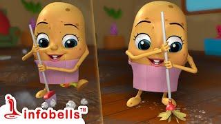 ಸ್ವಚ್ಛಗೊಳಿಸಲು ಸ್ವಚ್ಛಗೊಳಿಸಲು - Clean Up Song  Kannada Rhymes for Children  Infobells#kannadarhymes