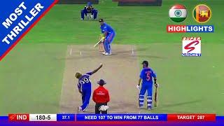Thriller Finishes This is highest successful run chase by any team on Srilanka