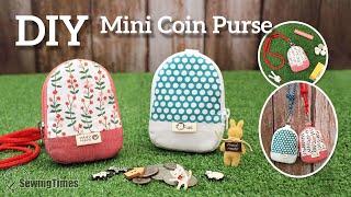 DIY Mini Coin Purse  Neck Wallet Pouch Bag Sewing Pattern & Tutorial sewingtimes