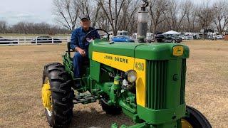 Showing Off A Classic 1959 John Deere 430 tractor at Southern Farm Days in North Carolina