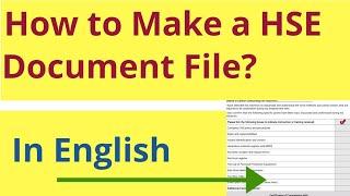 How to make HSE Document File  In English language