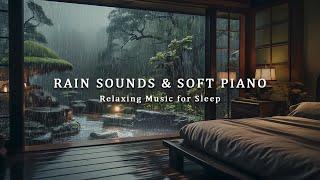 3 Hours Relaxing Sleep Music with Rain Sounds - Peaceful Music in the Warm Bedroom Stress Relief