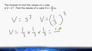 Volume Of A Cube With  A Fractional Edge Length