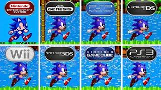 Sonic The Hedgehog 1991 PS3 vs PSP vs NES vs 3DS vs NDS vs Wii vs GameCube vs Genesis
