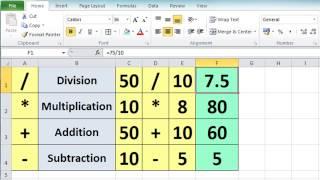 Excel 2010 Tutorial For Beginners #3 - Calculation Basics & Formulas Microsoft Excel