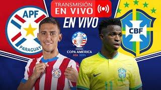 BRASIL  APLASTA 4-1 A  PARAGUAY EN VIVO Jornada 2 Copa América 2024