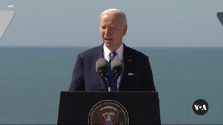 Biden presses for unity on Ukraine at hallowed WWII battleground  VOANews