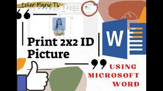 GAMBAR ID 2X2 BUAT DAN CETAK MENGGUNAKAN MS WORD