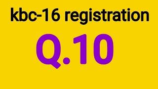 kbc-16 registration question-10  kbc 2024  5 Mayमई 2024  kbc registration Question  #kbc