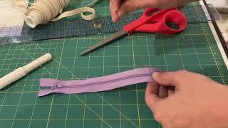 How to shorten a closed zipper