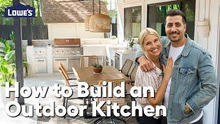 Do it Yourself Outdoor Kitchen  Blending Backyard Makeover How-tos