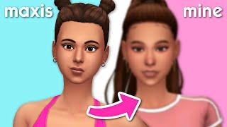TURNING THE EA STARTER SIMS INTO MY SIMS   Sims 4 CC CAS