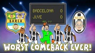 WORST COMEBACK EVERJuve beat Barca 0-0 Champions League Quarter Final 2017 Parody Highlights