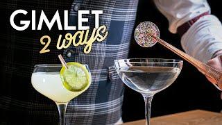 Crazy Cordial & Garnish in a Clear Gimlet