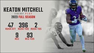 Keaton Mitchell Full Season Replay Every Run Target and Catch in the 2023 NFL Season