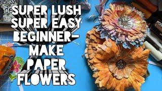 SUPER LUSH SUPER EASY BEGINNER MAKE PAPER FLOWERS. Inspired by @joiedefi