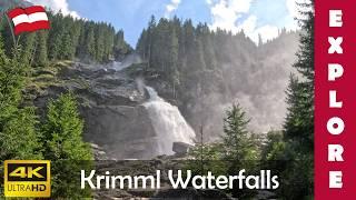 EXPLORE Krimml Waterfalls - the highest falls in Austria  Krimmler Wasserfälle  4K 60fps