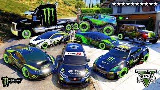 GTA V - Stealing MONSTER SuperCars with Franklin Real Life Cars #185