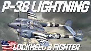 P 38 Lightning  Lockheed single-seat twin piston-engined fighter aircraft  Upscaled Video