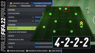 FIFA 22  COMO JUGAR con FORMACIÓN 4222 PASO A PASO  +Tácticas e instrucciones