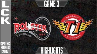 SKT T1 vs KT Rolster Highlights Game 3 - LCK Spring Finals 2017 KT vs SKT G3