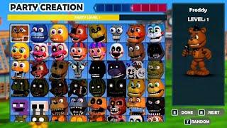 FNAF WORLD The Resurrection - Gameplay Showcase 2 Party Creation Menu