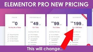 Elementor Pro Website Builder New Pricing Plans 2021