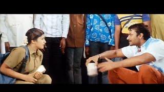 Darshan and Radhika Playing Betting Game In Road  Anatharu Kannada Movie Comedy Scene