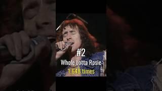 Songs ACDC PLAYED LIVE the Most