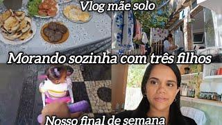 Morando sozinha com três filhos ️Vlog do final semana + Encontrei uma inscrita do canal ️