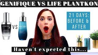 LANCOME GENIFIQUE VS BIOTHERM LIFE PLANKTON ELIXIR SERUMS  REVIEW & 3 WEEKS BEFORE & AFTER 