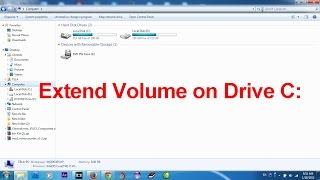 Extend volume on drive C or D  Resize space on drive C or D