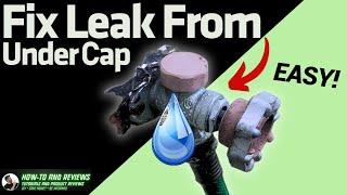 How To Fix Water Leak Under the Cap  EASY  Outdoor Hose Faucet Spigot  Replace Vacuum Breaker