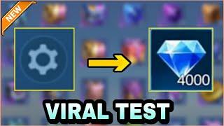 GET FREE DIAMOND USING SETTINGS TRICK VIRAL TEST WORKS OR NOT  MLBB