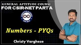 Numbers - PYQs  General Aptitude  CSIR NET Part A  Life Science  Maths  Physics  Chemistry