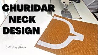 Churidar Neck Design  Step by Step Stitching