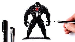 How to draw Venom  Drawing tutorial