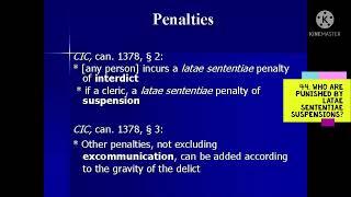 44. Penal Law in English Who are Punished by Latae Sententiae Suspensions?