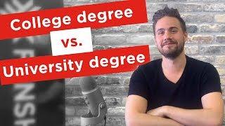 University Degrees vs College Degrees